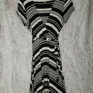 Black & White striped dress,
